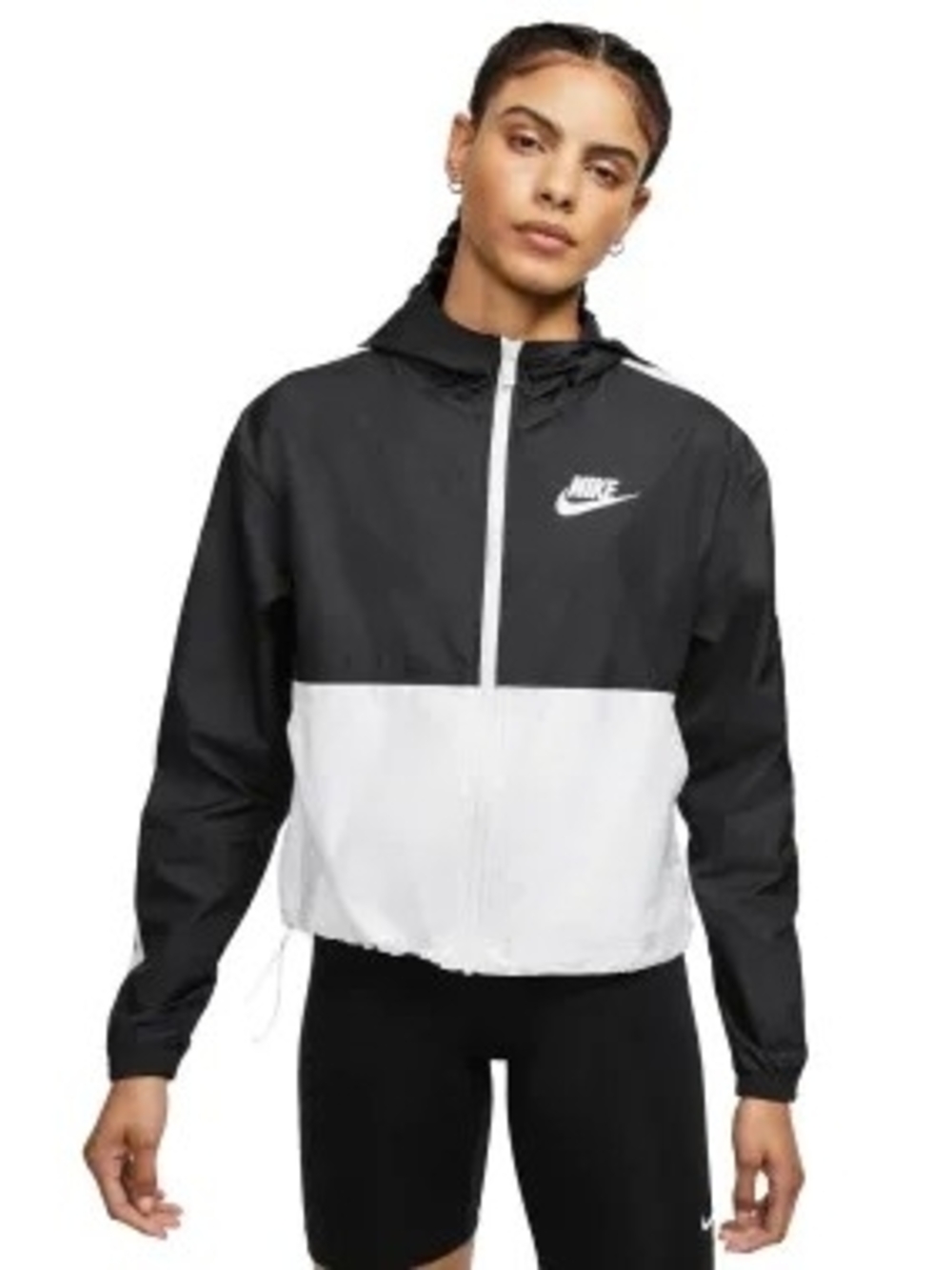 Nike Women's Black/White Windbreaker Jacket